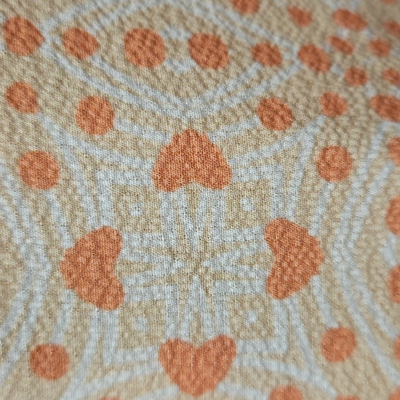 Elegant Peach Colored Patterned Dress - Picture 5 of 7